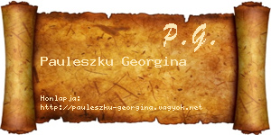 Pauleszku Georgina névjegykártya